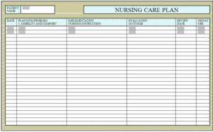 nursing care plan: mobility and comfort, current state, implementation, evaluation, observations, statements on how to improve the patient.