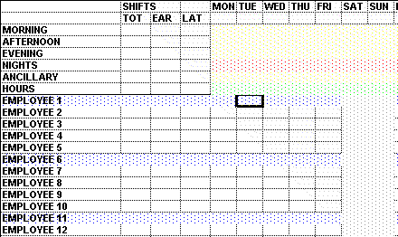 animation showing how to organise a staff schedule